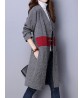 Vintage Button Patchwork Long Sleeve Chinese Style Loose Coat