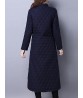 Patchwork Long Sleeve Plate Buckles Loose Thick Women Coat