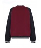 Fashion Women Contrast Color Patchwork Long Sleeve Baseball Jacket Coat