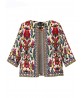 O-NEWE Vintage Women Embroidery Patchwork Printed Short Jacket