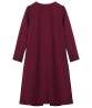 Winter Vintage Long Sleeve Knitted Women Long Sweater Coat