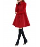 Gracila Women Woolen Patchwork Single Breasted Long Sleeve Loose Coat