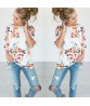 Fashion Women Blouse Top Cotton Blouse Short Sleeve Shirt T-shirt Summer Casual