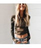 Fashion Womens T Shirt Long Sleeve Shirt Blouse Loose Cotton Casual Tops Summer