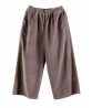 Casual Loose Women Pure Color Elastic Waist Thick Corduroy Pants