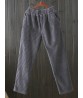 Pure Color Elastic Waist Corduroy Trousers