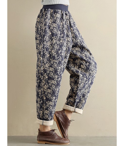 Ethnic Printed Pocket Warm Winter Thicken ...